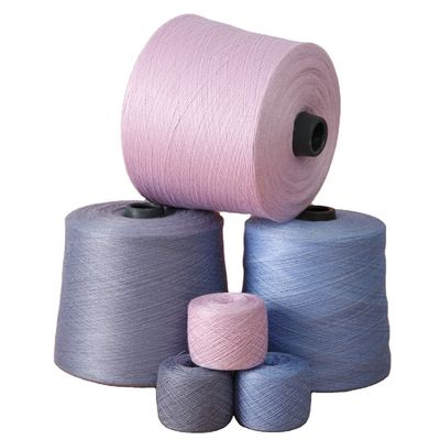 Recyclable Lightweight Spun Wool Yarn , Moistureproof Dyed Polyester Spun Yarn