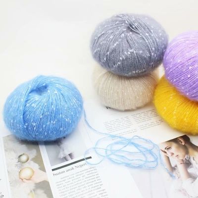 Anti Bacteria Durable Mohair Acrylic Blend Yarn , Breathable Wool And Silk Blend Yarn