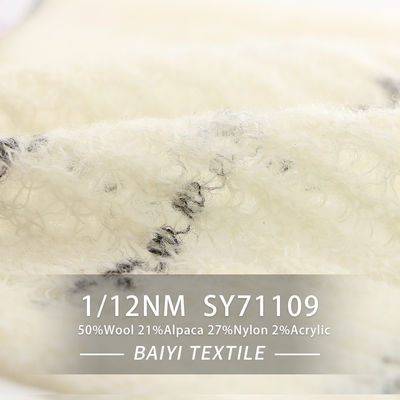 Shawls 1/12NM Fine Count Yarn , Anti Pilling Alpaca Knitting Wool