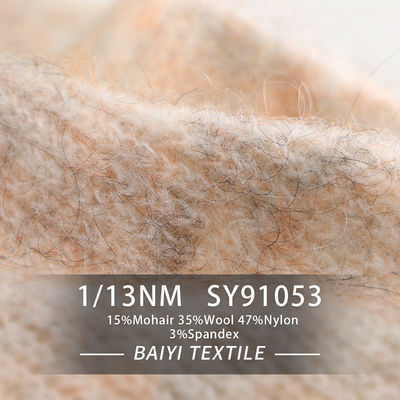 Blended Shawls Chunky Mohair Yarn , 1/13NM Anti Pilling Mohair And Wool Yarn