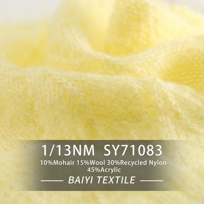 Recycled Socks Acrylic Mohair Yarn , 1/13NM Anti Pilling Mohair Knitting Yarn