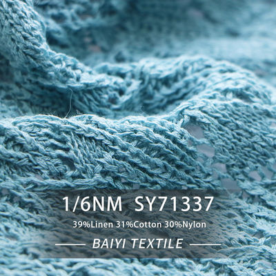 Breathable 1/6NM Linen Tape Yarn Multi Scene Lightweight Silky